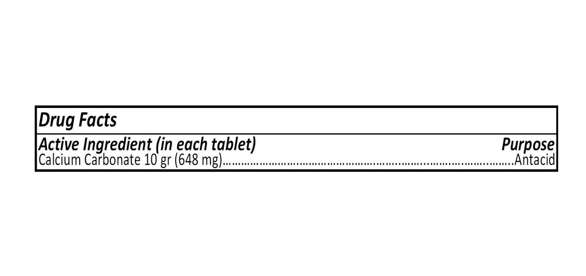 Carbonato de calcio Rugby 648 mg 1000 Tabs