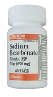 Sodium Bicarbonate Tablets USP 650 mg (10 Grains) - 120 tablets