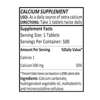 Calcium Carbonate Tablets USP 1250 mg - 500 Tablets