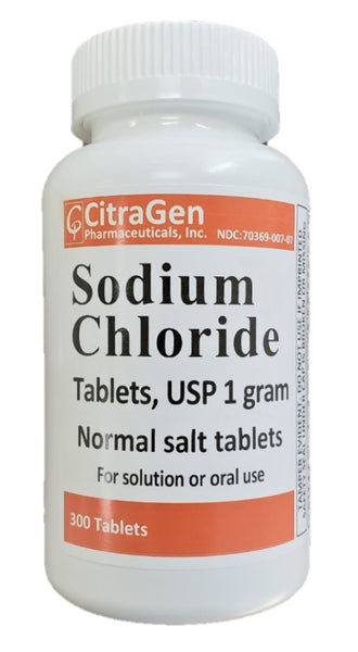 Sodium Chloride Tablets 1 gm, USP Normal Salt Tablets - 300 Tablets