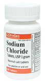 Sodium Chloride Tablets 1 gm, USP Normal Salt Tablets - 100 Tablets